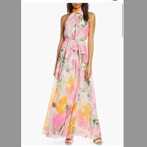 Eliza J Floral Chiffon Dress